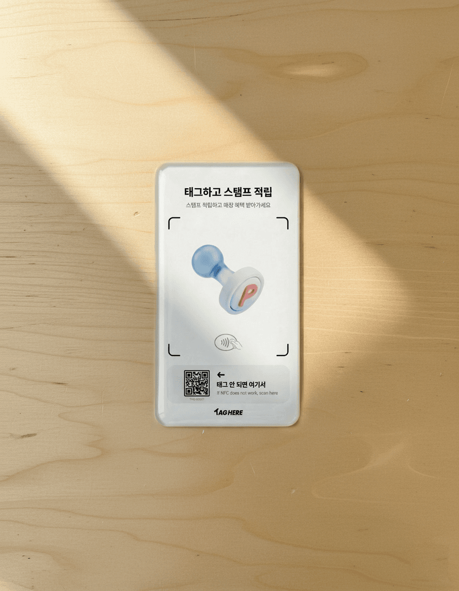 태그히어 스탬프 적립 태그